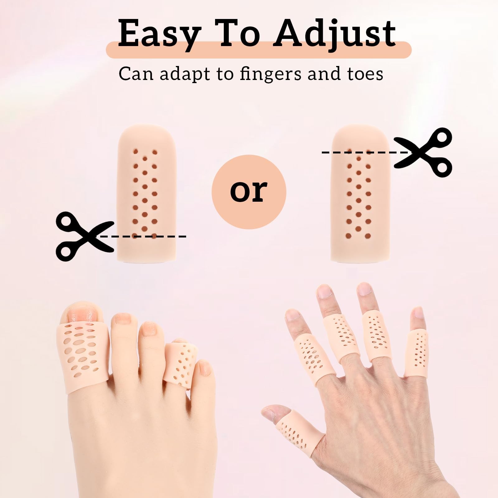 16 Pcs Gel Finger Cots with Air Holes Silicone Finger Protectors Breathable C…