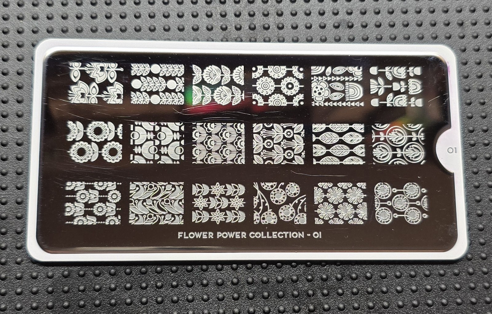 MoYou London Flower Power 01 Nail Stamp Plate Floral Leaf Vine Garden Rainforest