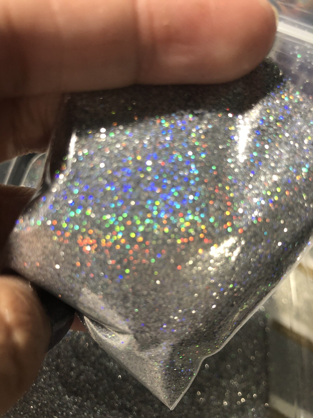 0.2mm 5g Bag Holographic Extra Fine Glitter Silver nails acrylic Epoxy Tumbler