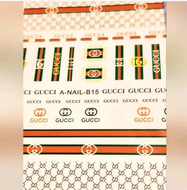 NWT NAIL ART DESIGN SELF-SEAL STICKERS SOLID TAN, RED, GREEN, & BLACK N°33!