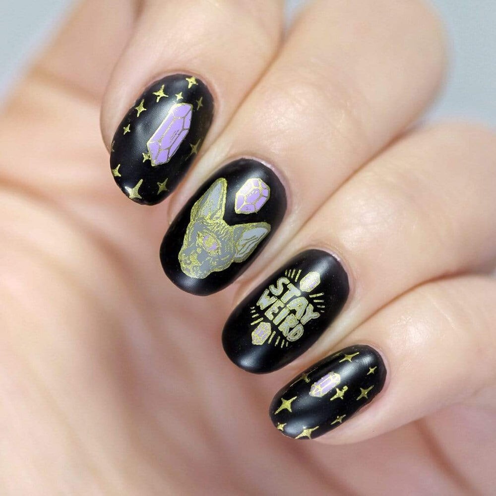 Maniology nail stamping plate BMXL-223 GLITTERFINGERS
