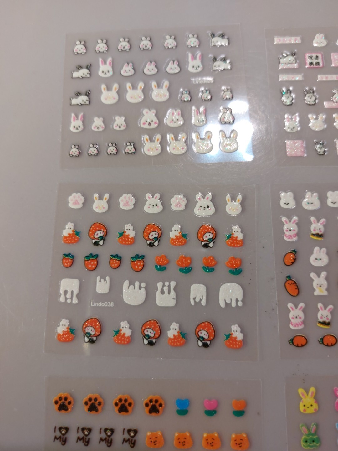 6 X Small Sheets Of Cute Nail Art Stickers (Dn221) New