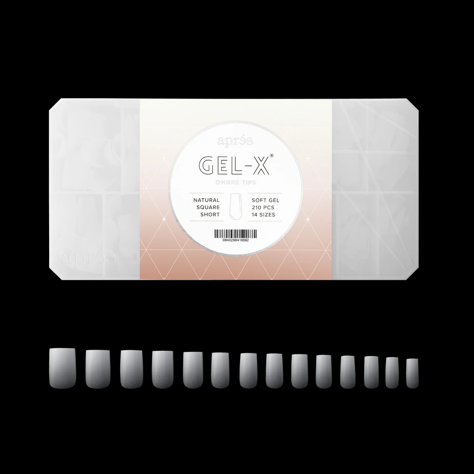 Apres Gel-X Ombre Natural Square Short (Box of 210 Tips)