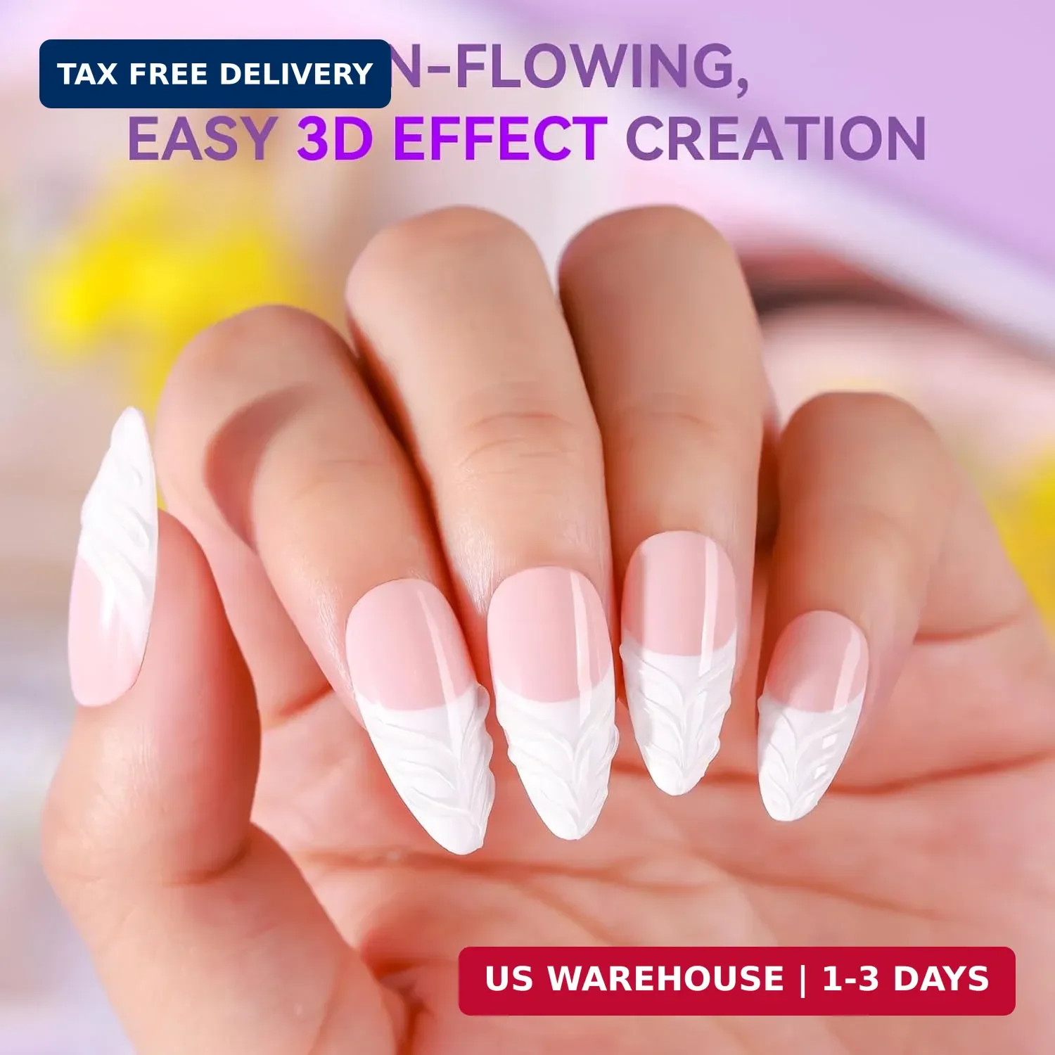 Makartt 3D Gel Nail Art: Clear 3D Painting Gels for Chrome Powder, 3D Sculpting