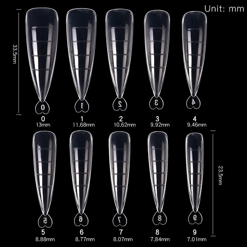100 Pcs Nail Dual Forms Clear Full Cover Quick Building Gel Mold Tips Nail Tools