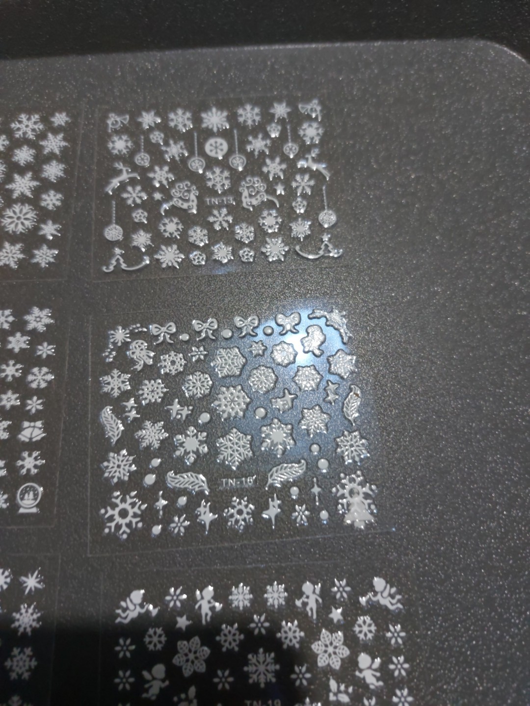 10 X Small Sheets Of White Christmas Nail Art Stickers (D214) New