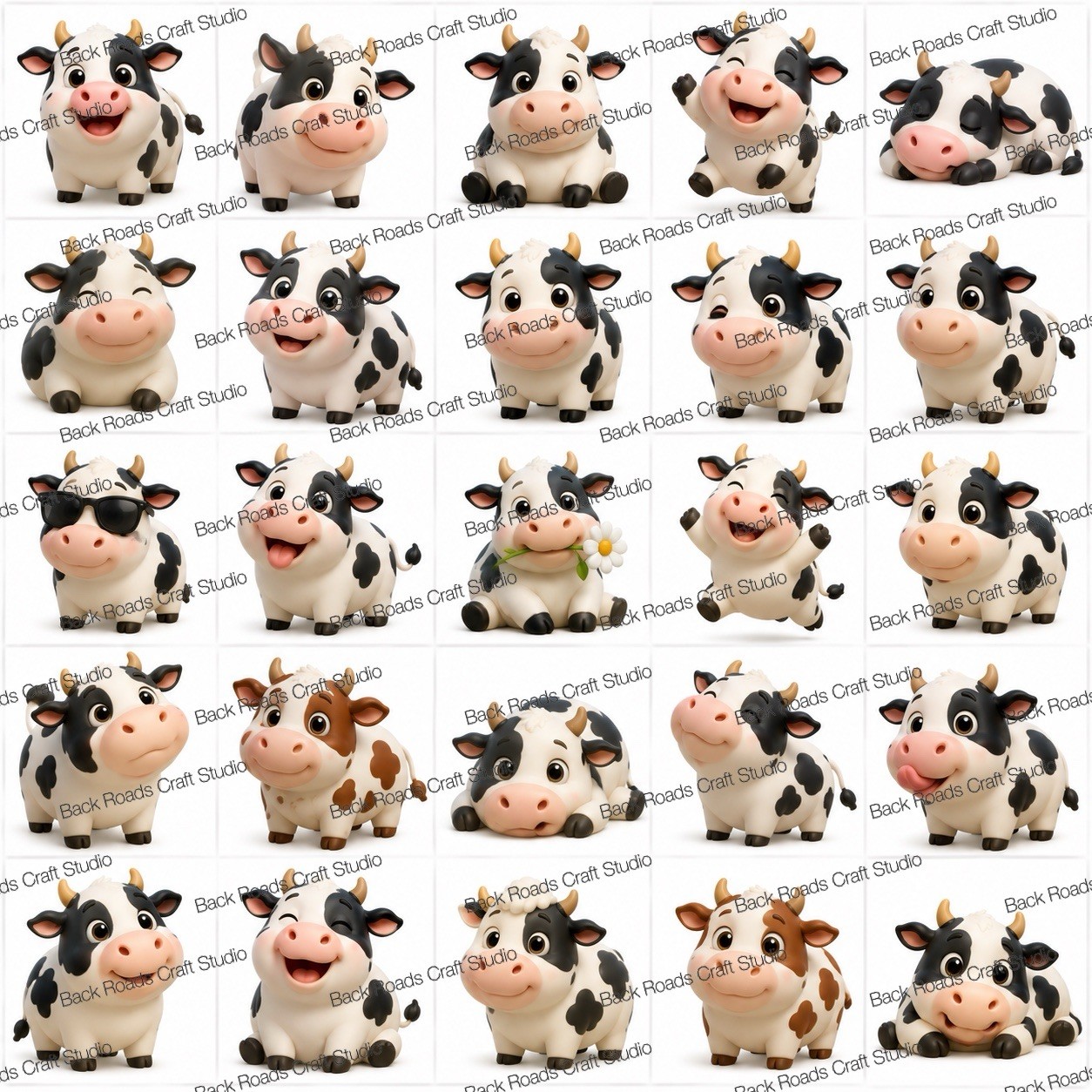 Fat Cows Waterslide Finger Nail Decals Instructions Bonus (set of 50) JM