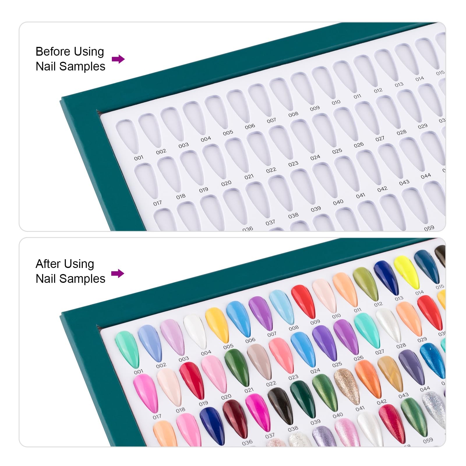320 Nail Colors Chart Nail Gel Polish Display Book with 480 False Nail Tips P…