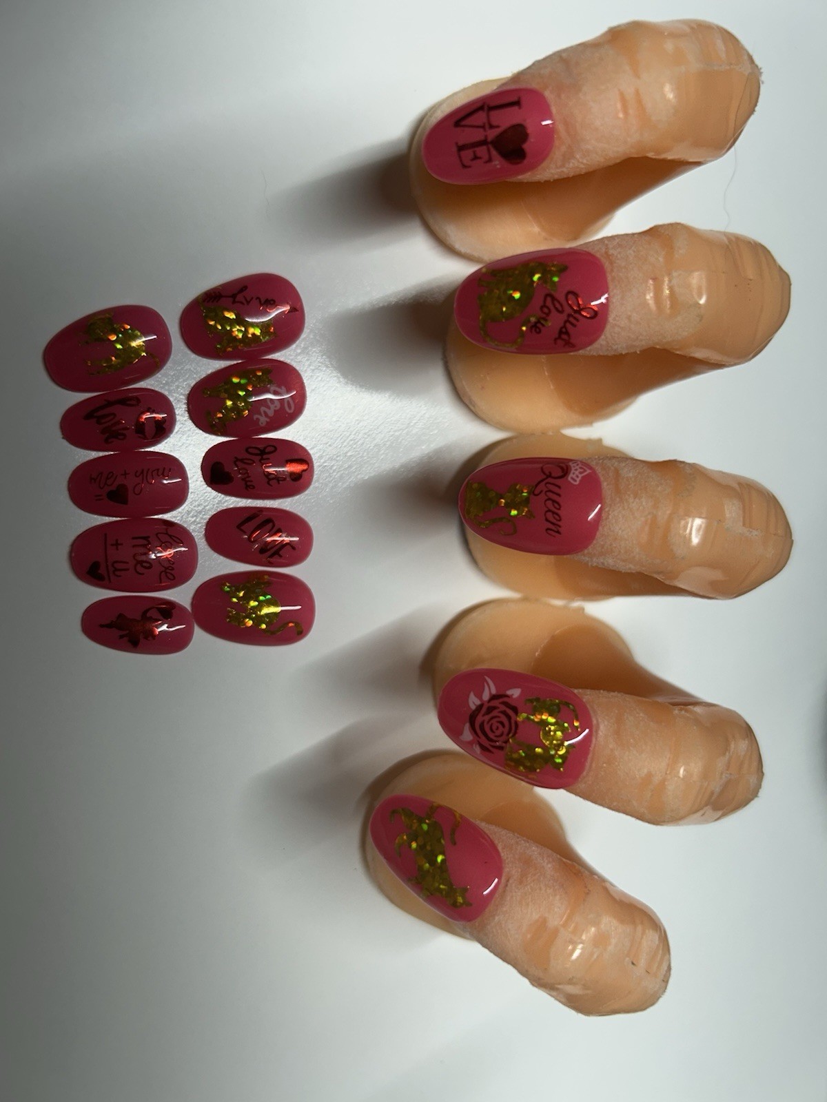 valentine press on nails