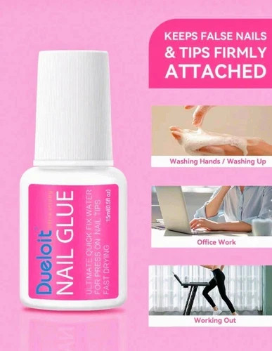 Super Strong Nail Glue for Press on Nails, Nail Tips & Acrylic Nails Bond Brush