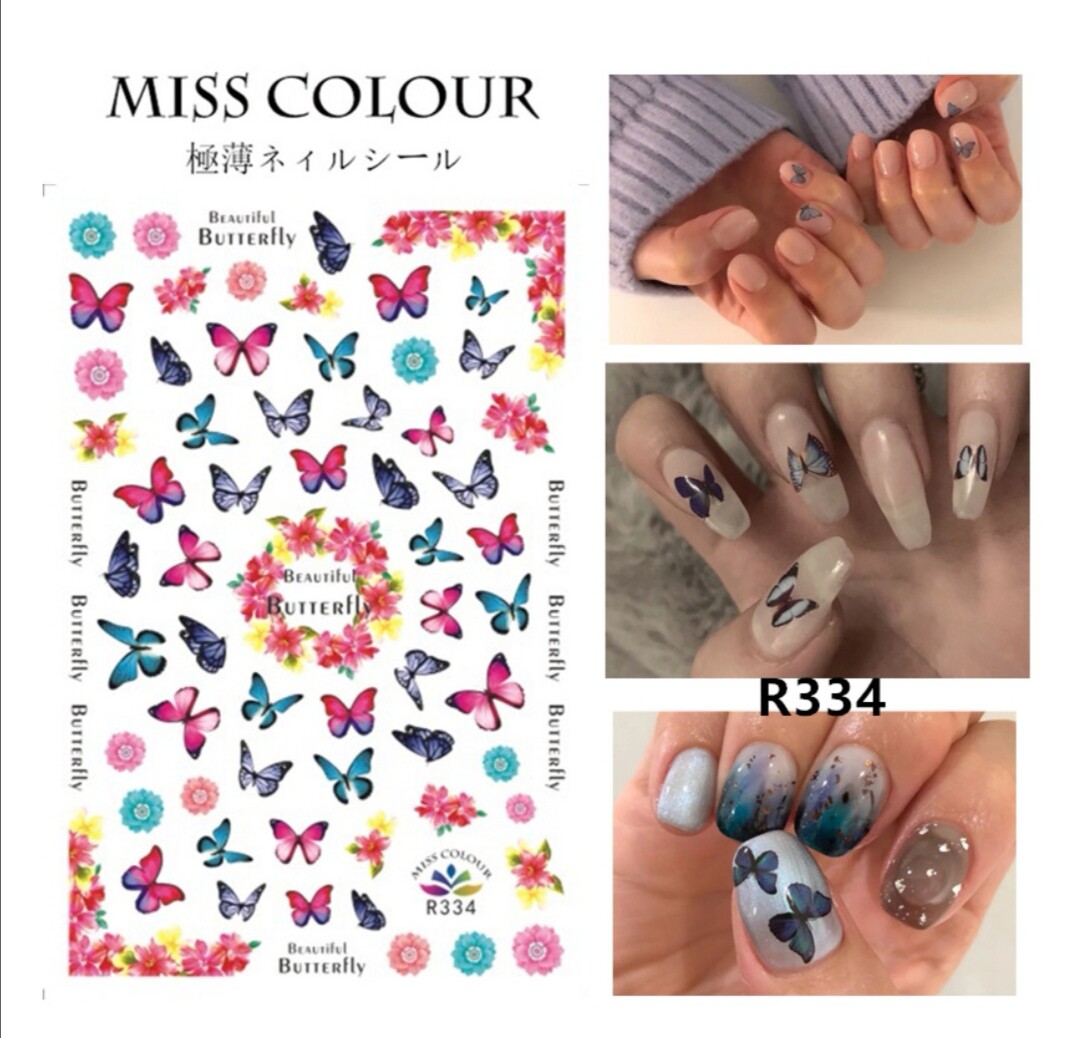 Hot 3D Nail Decor Decal Stickers BUTTERFLY Nail Art Accessories Aus Stock
