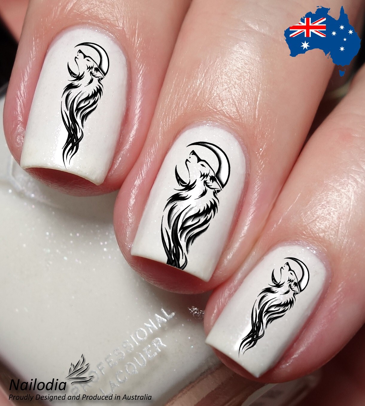Wolf Tribal Nail Art Decal Sticker Water Transfer Slider