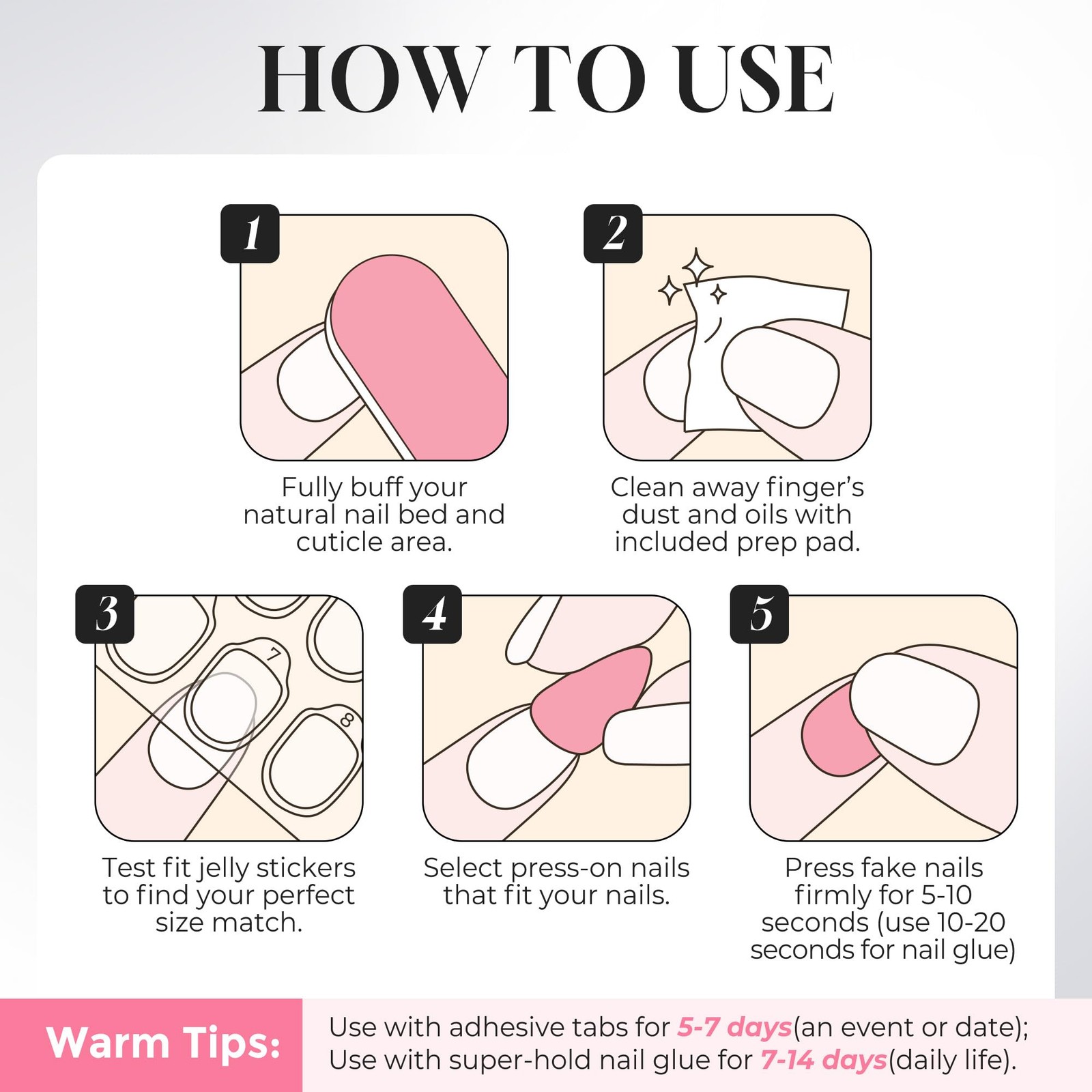 UNA GELLA Oval Press On Nails – 32Pcs 16 Sizes Classic True Red Fake Nails wi…