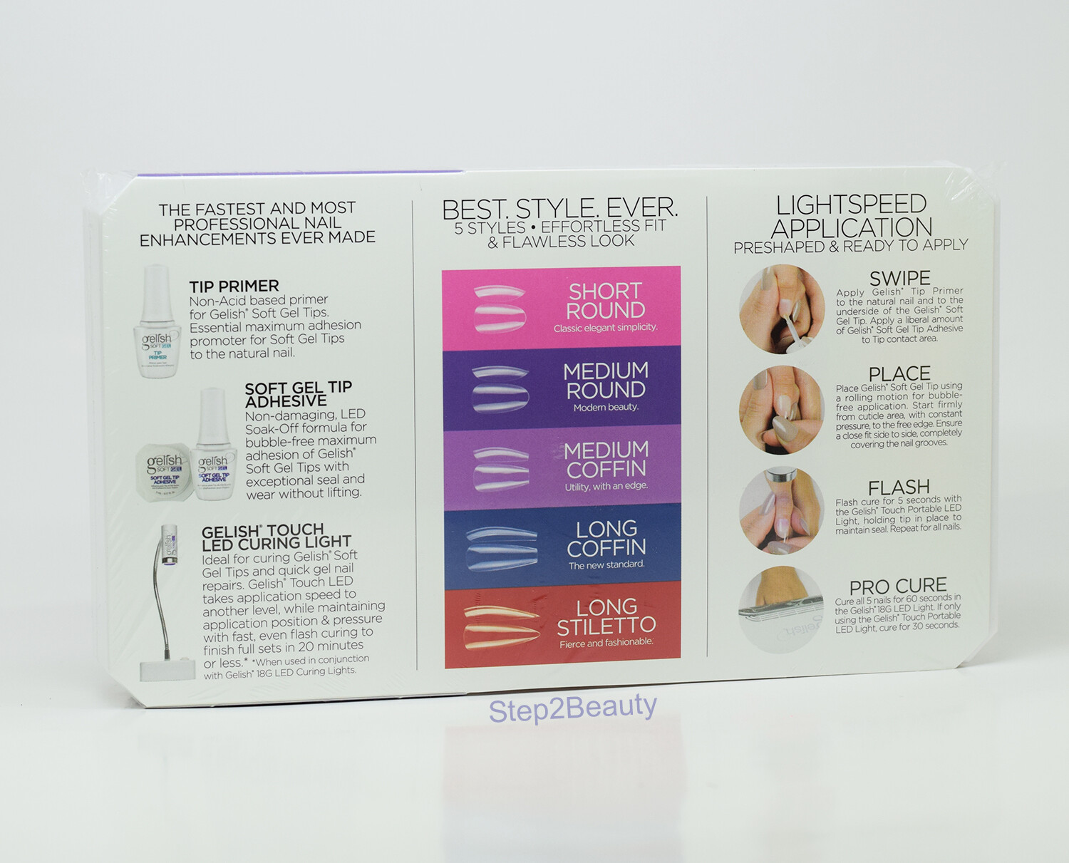 Gelish Soft Gel Tips – Long Stiletto 550ct #1168097