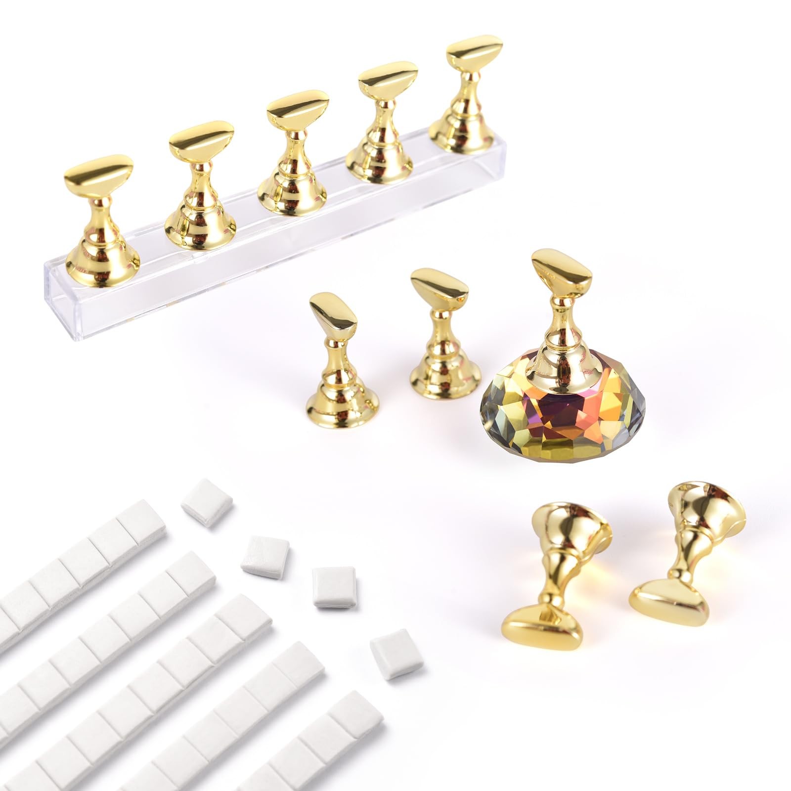 Nail Stand for Press on Nail Display Practice Fake Nail Tips Holder for Paint…