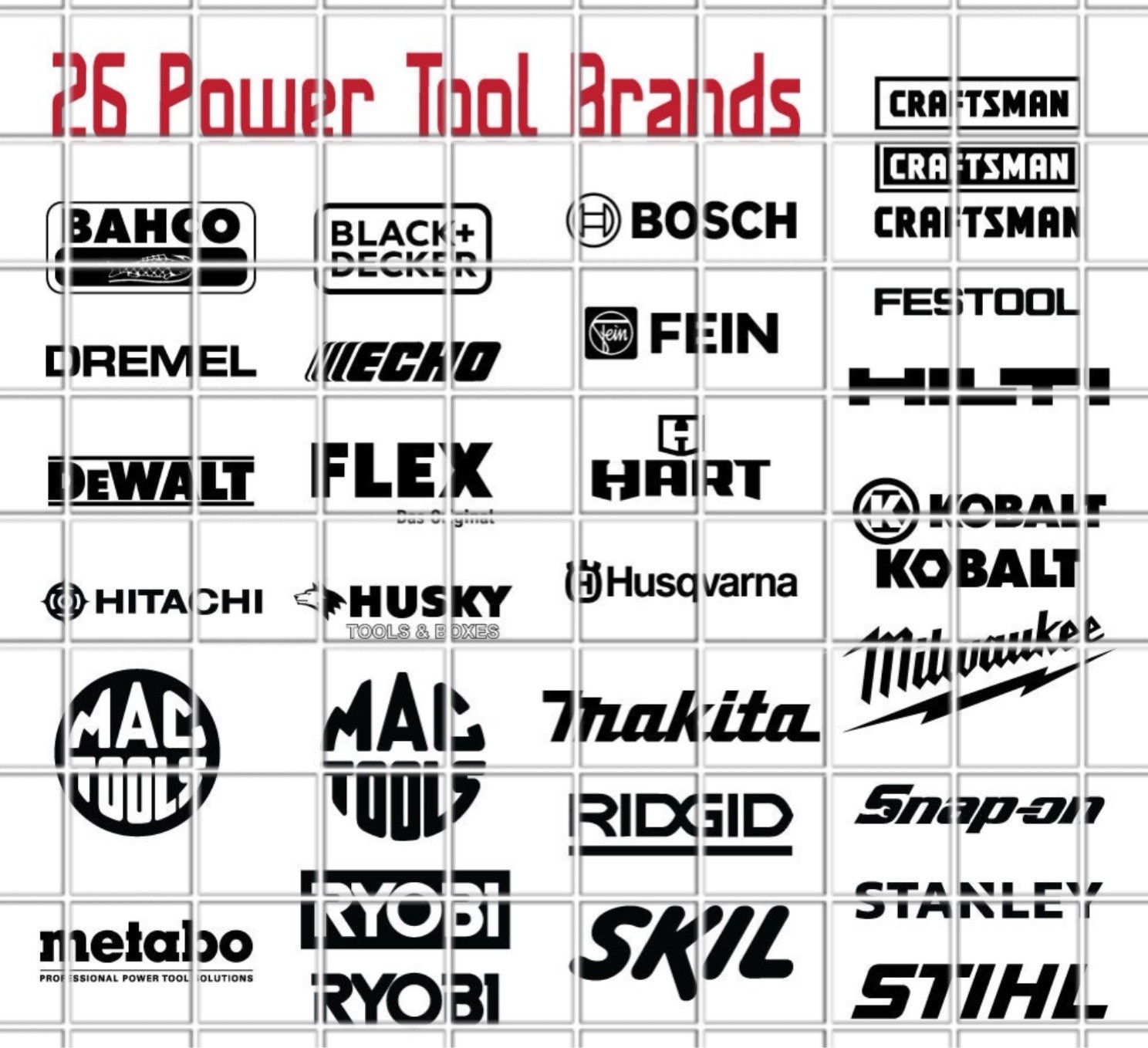 Power Tools Logo Waterslide Decal Finger Nail, Instructions Bonus (set of 52)
