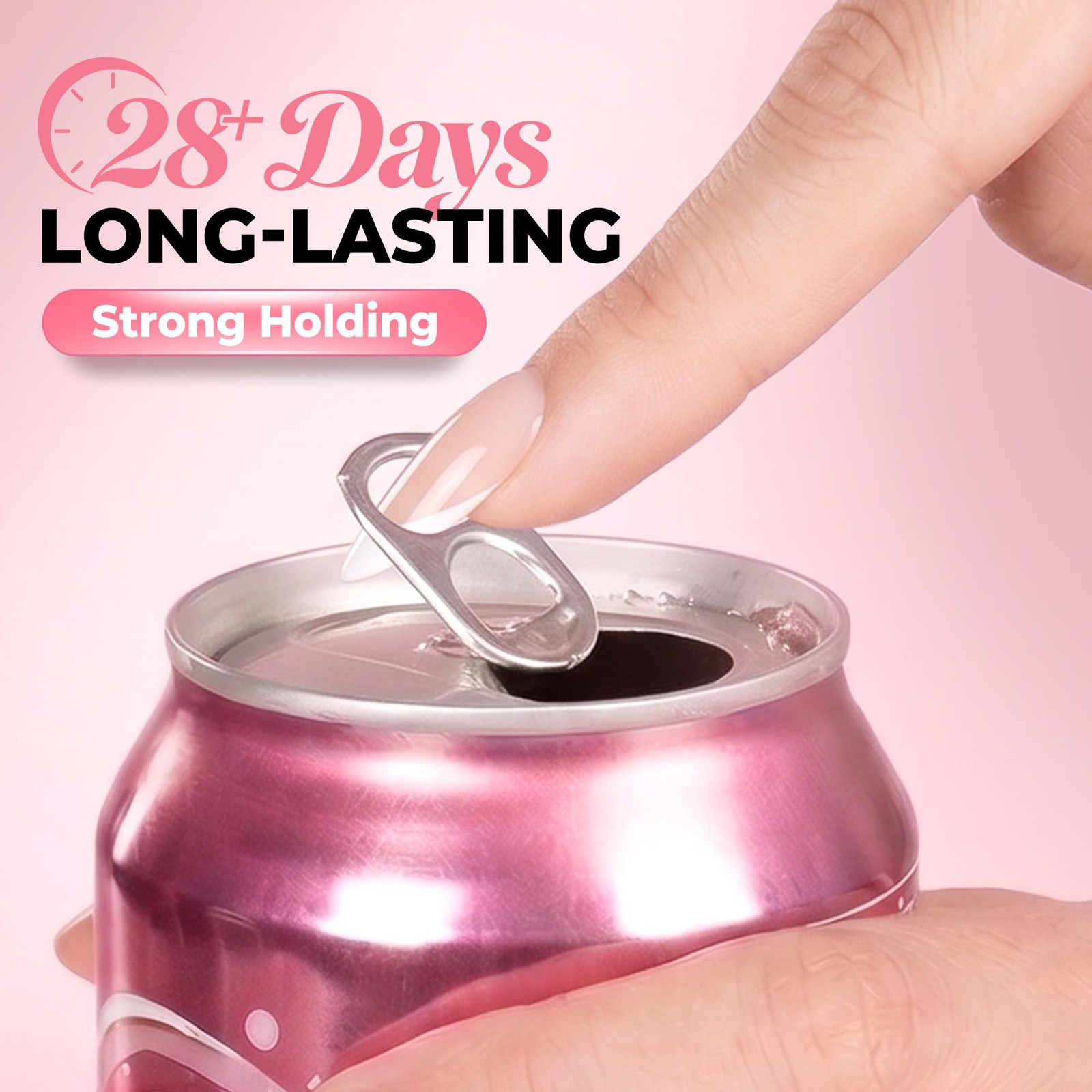 Luckyfairy 5pcs Super Strong Nail Glue for Press On Nails, Fast-Drying No Lamp N