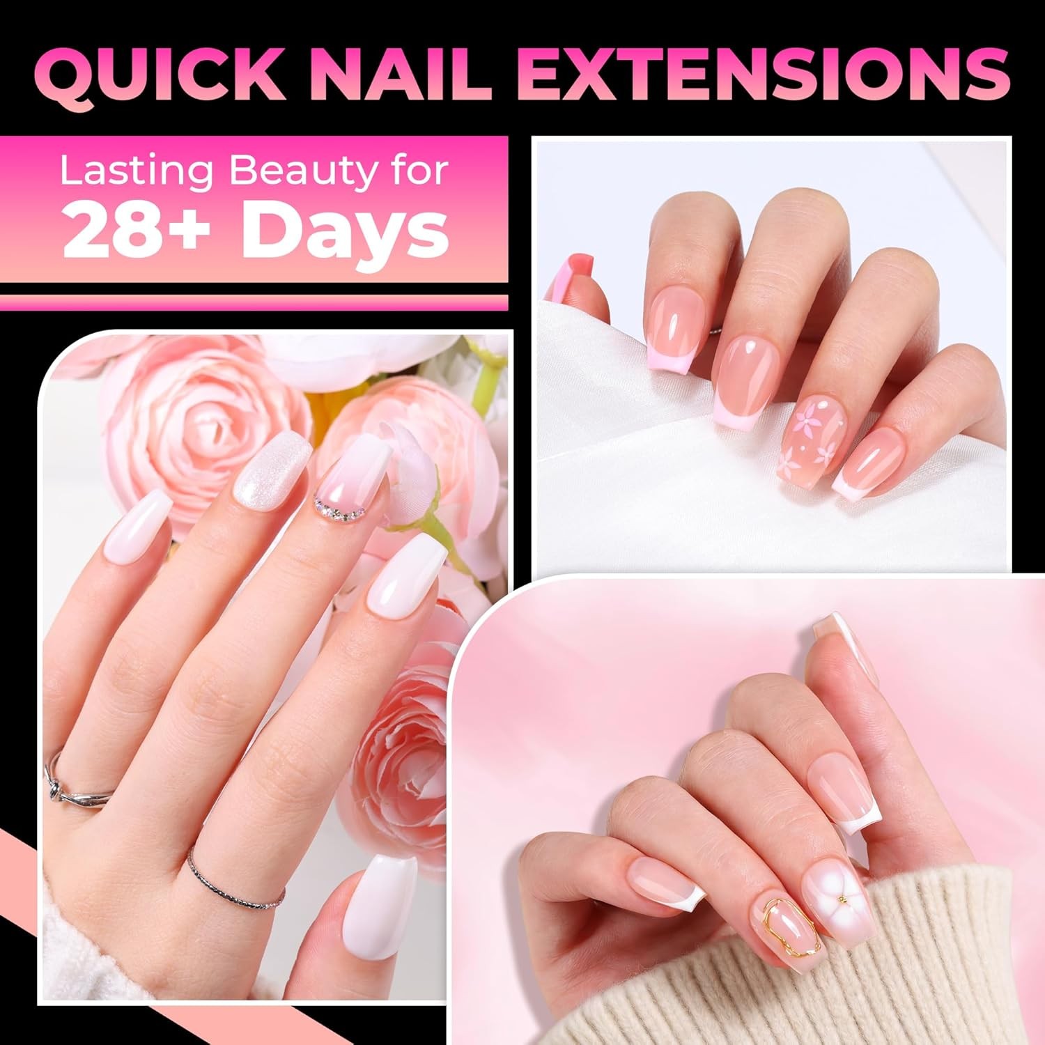 Short Coffin Nails Tips: 510Pcs Soft Gel Nail Tips Coffin Acrylic Full Cover Sho