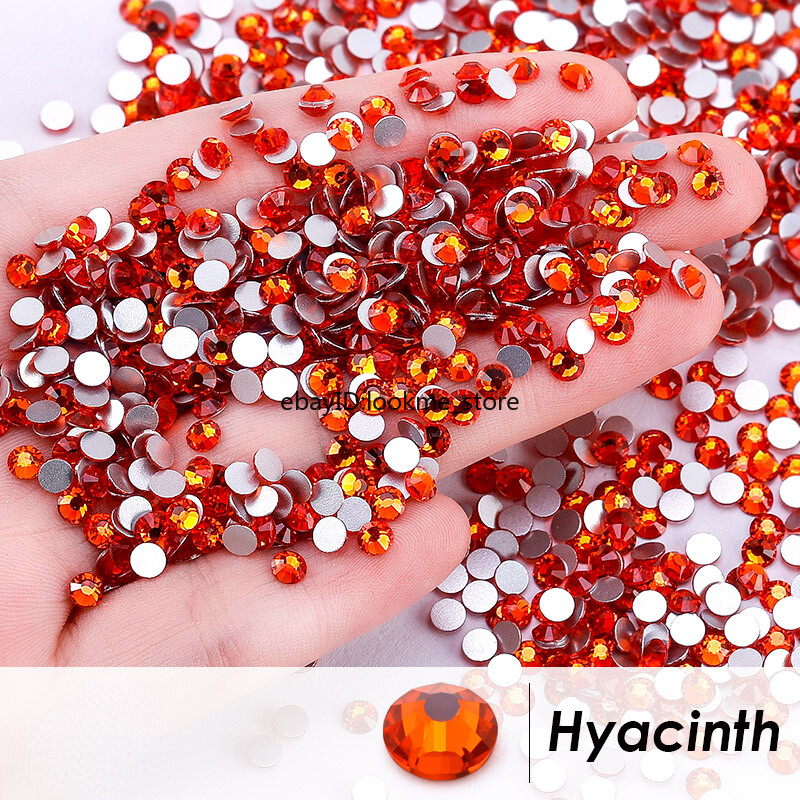 Red Siam Crystal Flat Back Rhinestones Glitter Glass Gems Nail Art Decor Beads