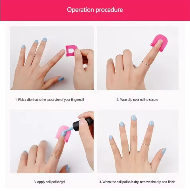 26Pcs U-Shape Nail Polish Protectors Reusable Finger Cover Stencils for DIY