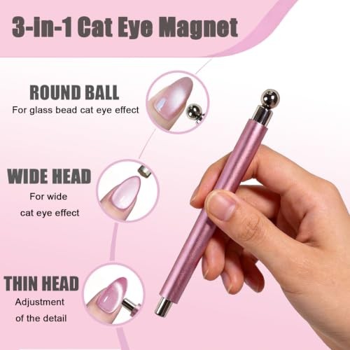 8-PCS Cat Eye Magnet Set,French /Black Hole/heart magnet for cat eye gel