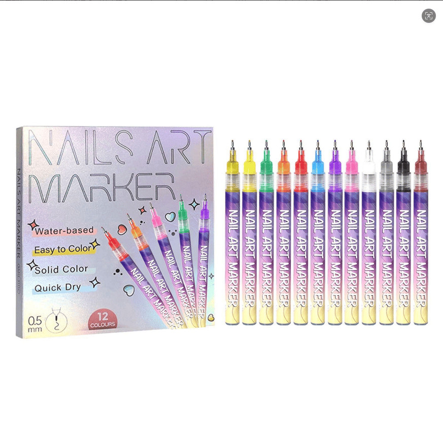 DIY Nail Art Polish Pen 3D Painting & Outline Brush for Beauty Manicure Decor