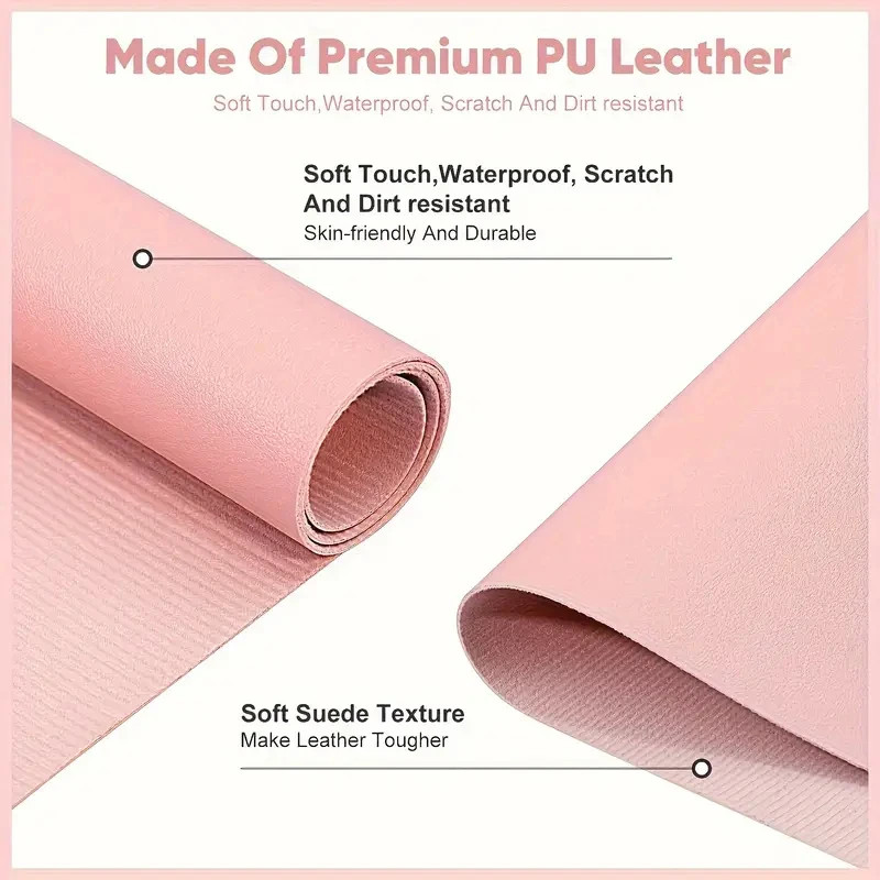 Waterproof Scratch Resistant Nail Art Table Mat Portable PU Foldable Manicure