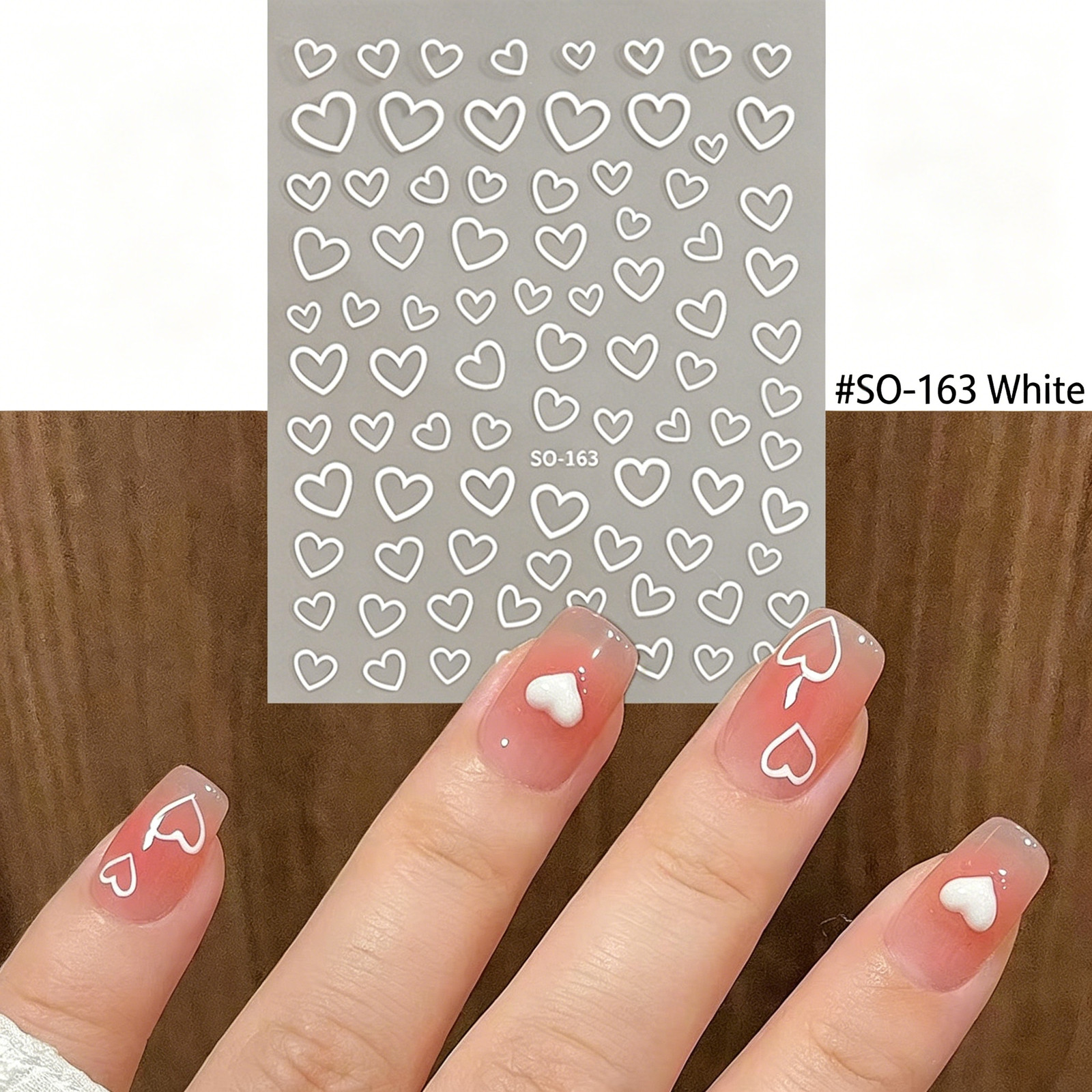 Ins European Atmosphere Nail Stickers, Blazing Red Lips Pattern, Black & White L