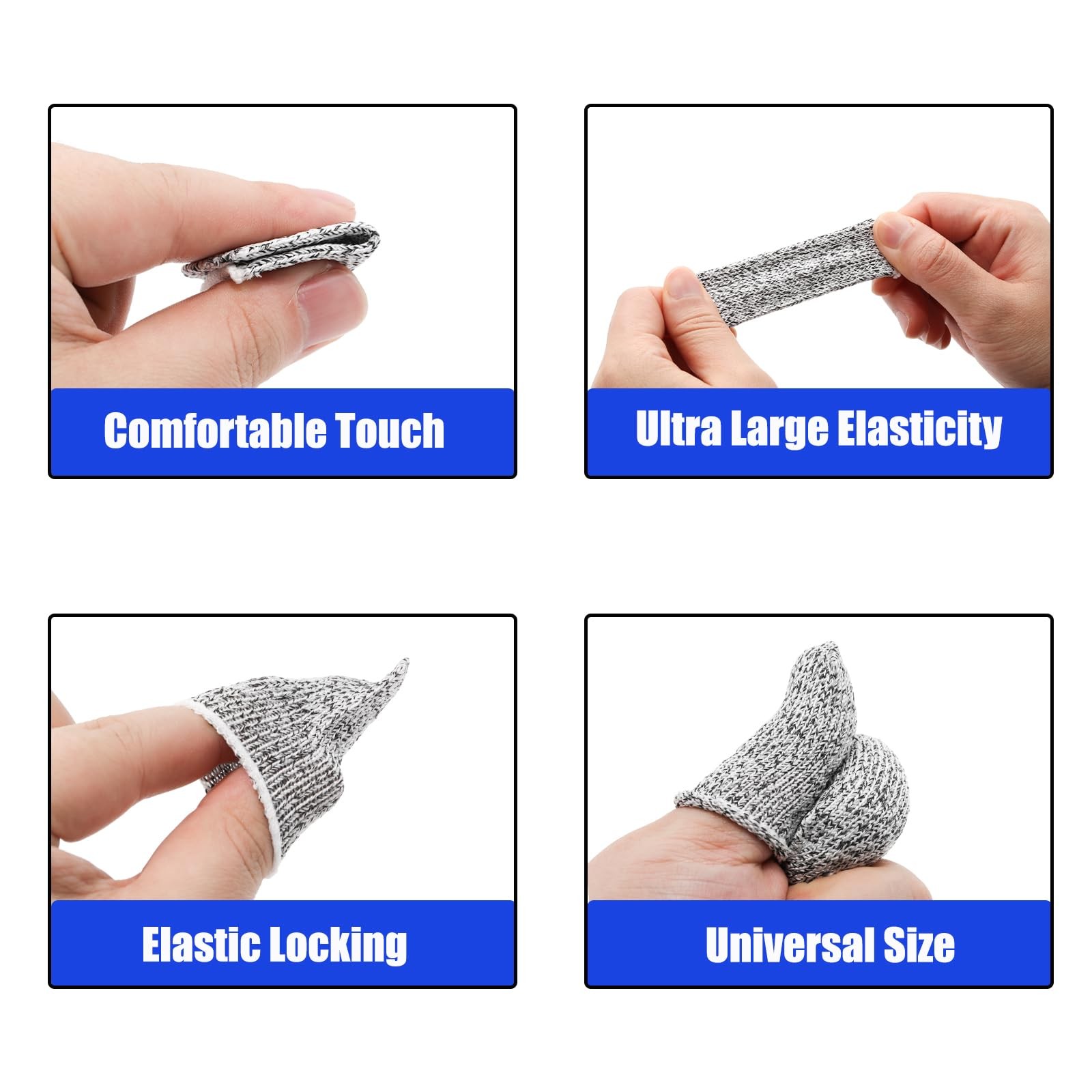 30pcs Finger Cots Cut Resistant Finger Guards for Kitchen Garden Work