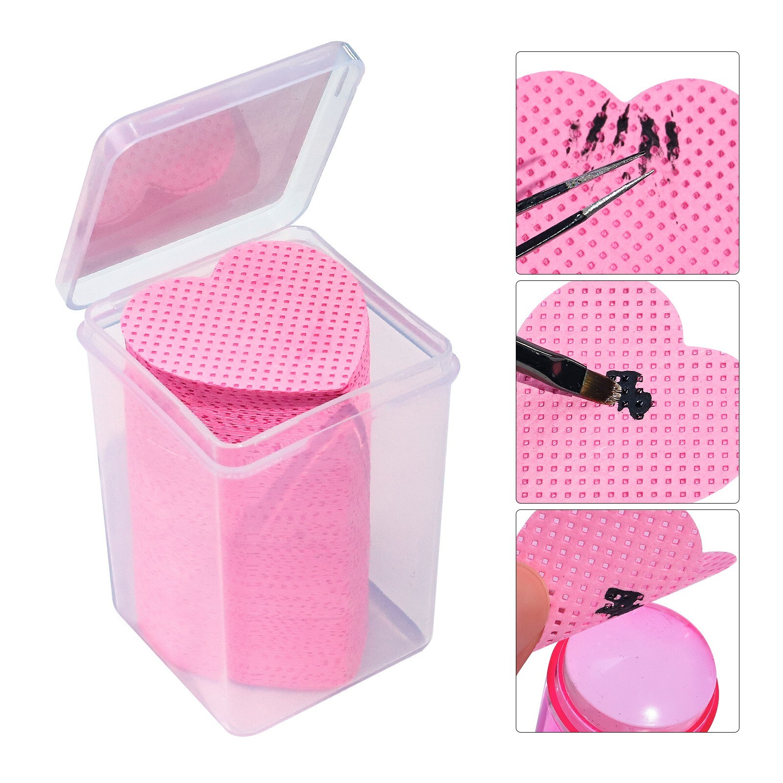 200pcs/Box Lint Free Cotton Pads Nail Polish Remove Wipes Nail Art Cleaning Tool