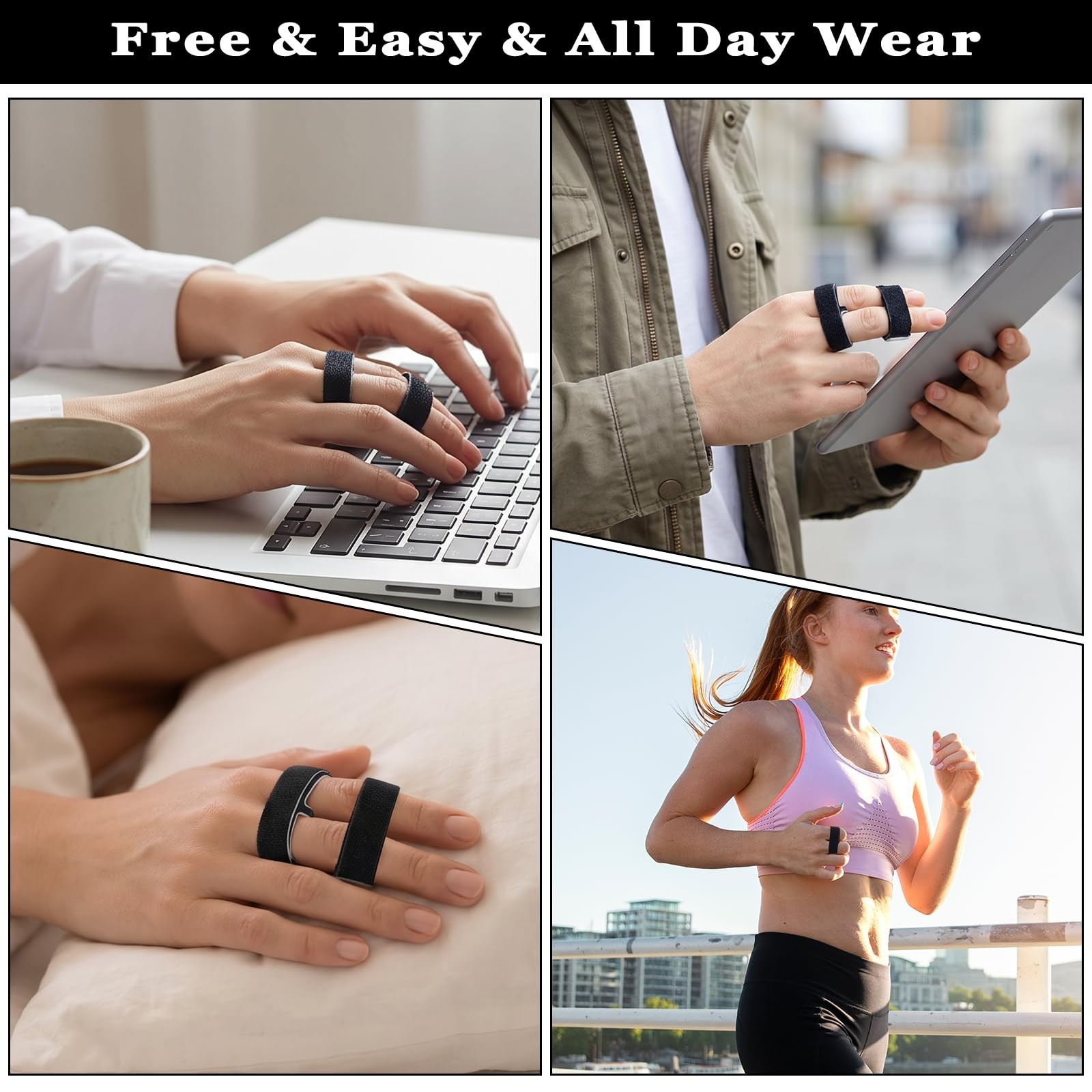 12pcs Buddy Tape Finger Splint Wraps Hook Loop Splint Fingers Straps Adjustab…