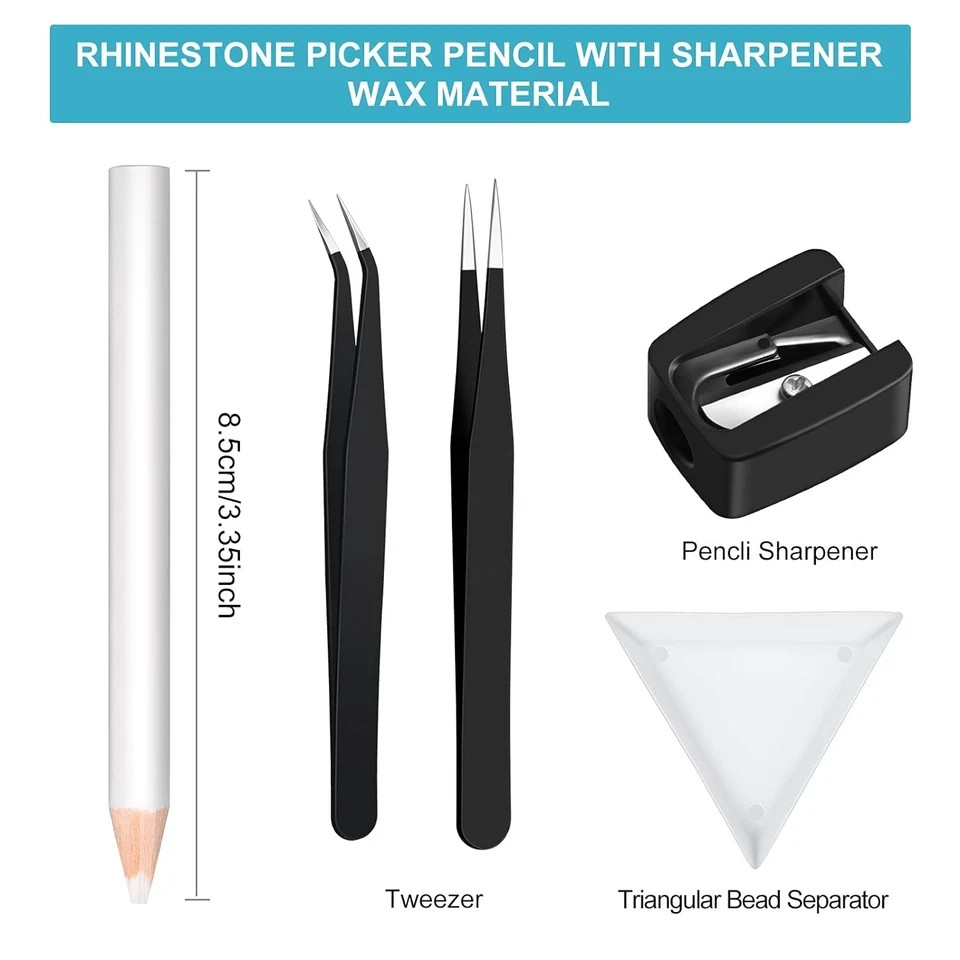Maitys 22PCS Wax Rhinestone Picker Pencil Set Diamond Painting Nail Art Tools