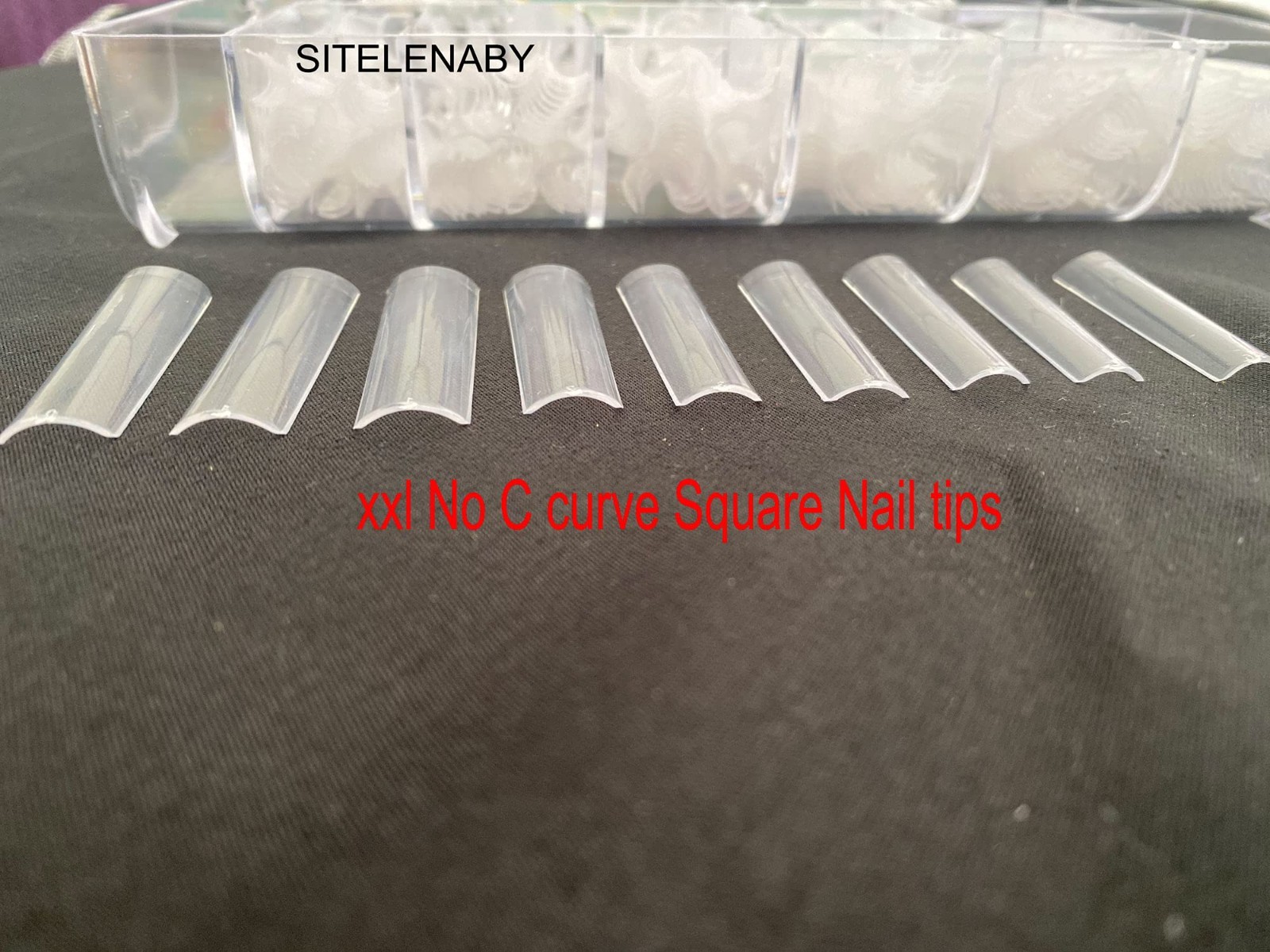 XXL Clear Square Nail Tips – 500 pcs Acrylic Fake Nails for Nail Salons & Techs