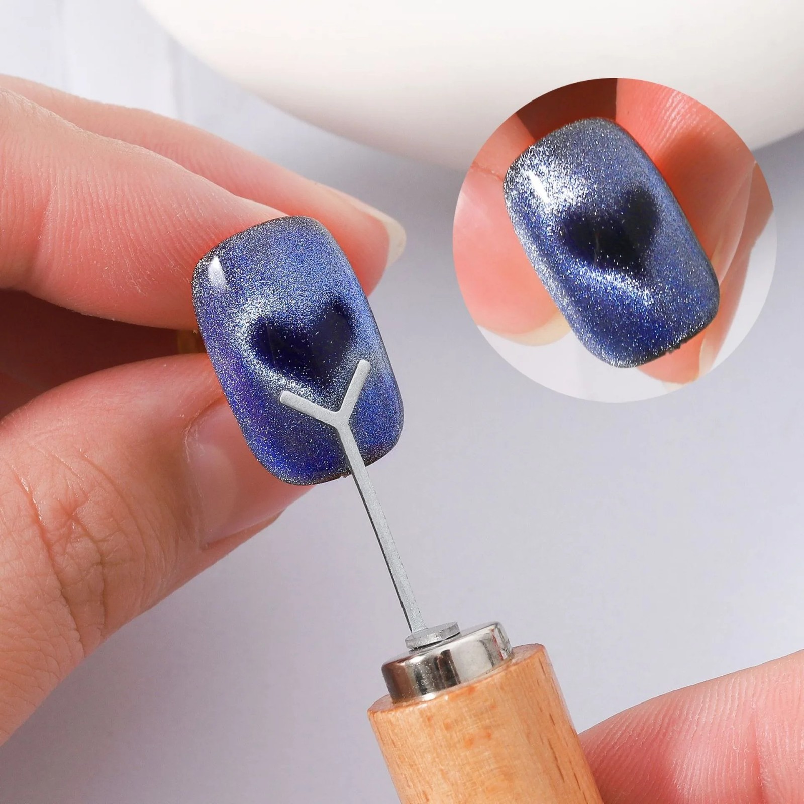 Heart Cat Eye Nail Magnet Y Shape Love Pattern Tool UK