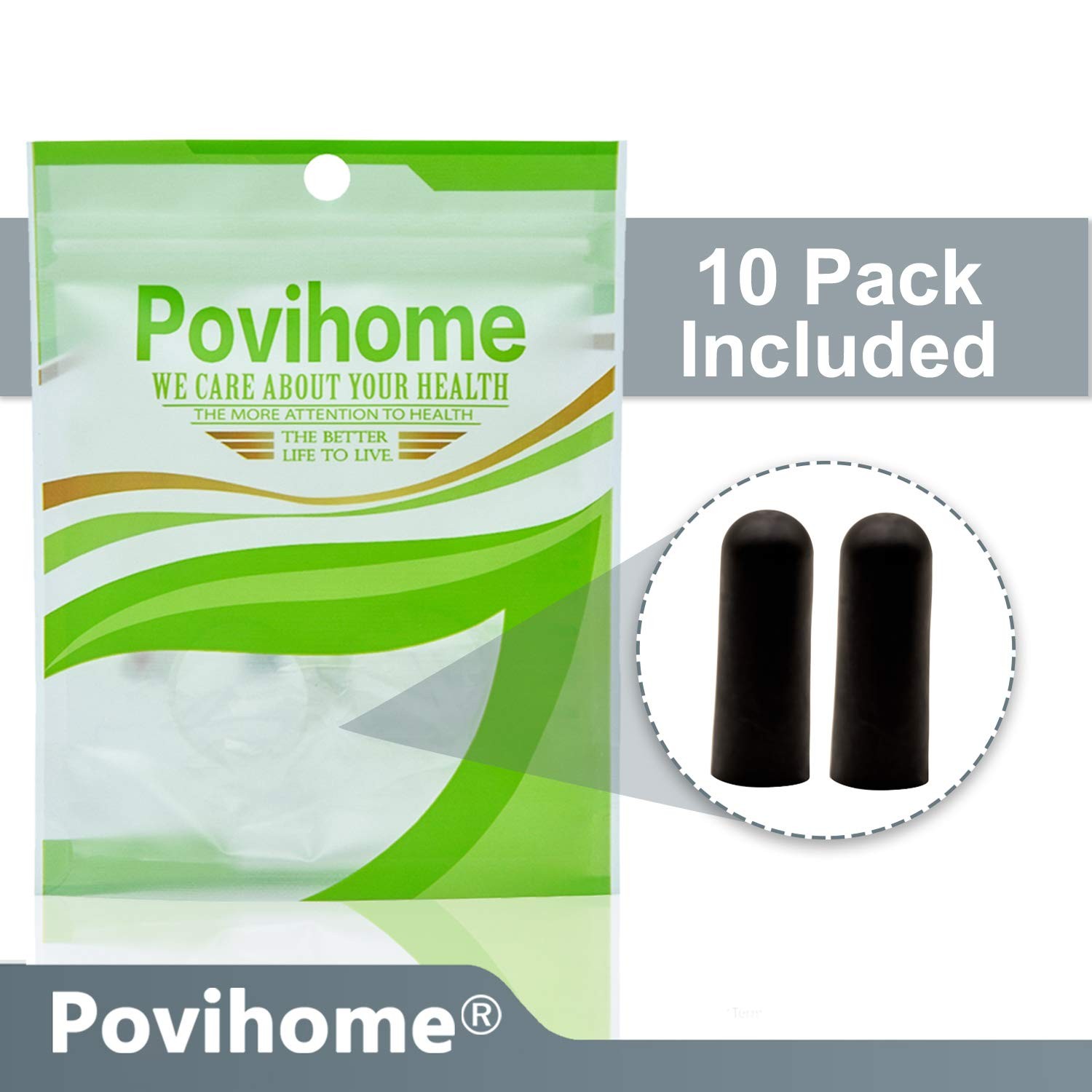 Povihome Black Finger Protectors, Finger Cots, Moisturizing Thumb and Finger Cov