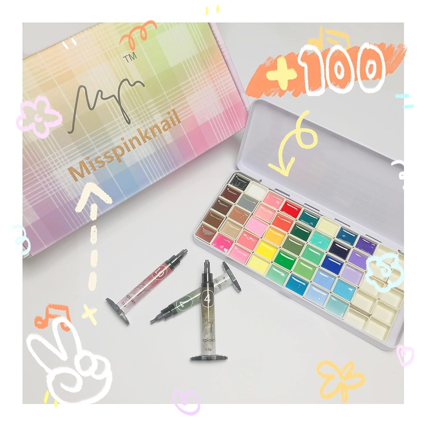 UV LED Gel Painting Set – 40 Colors, TPO HEMA Free