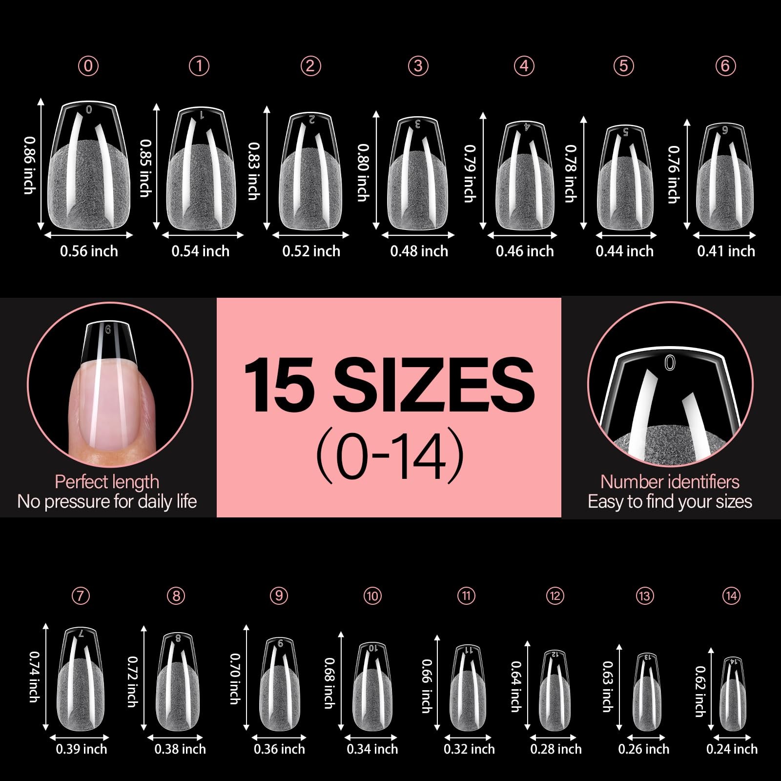 AILLSA Short Coffin Nail Tips for DIY Beginners