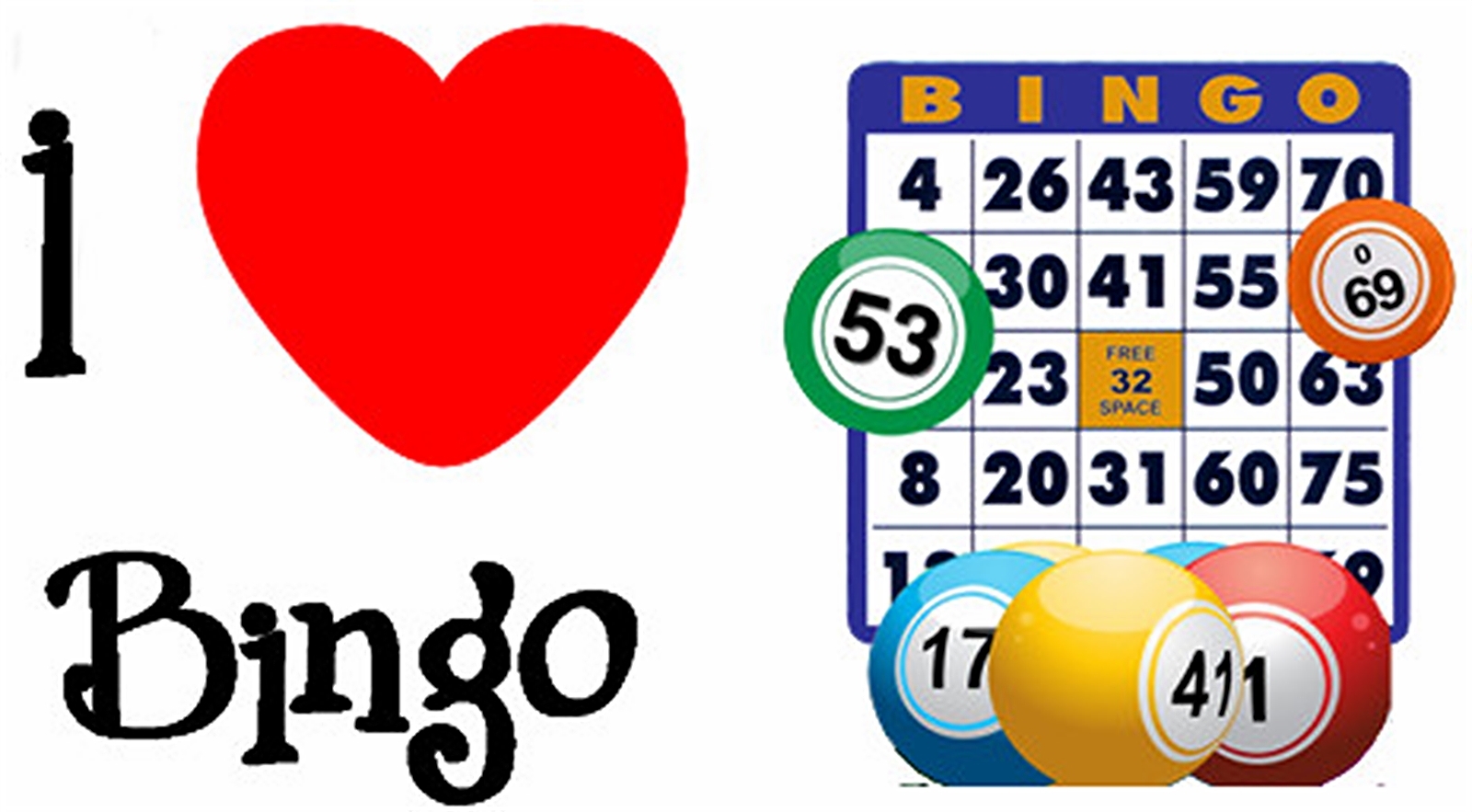 Nail Art 543 IMAGE I love Bingo Game WaterSlide Nail Decals Transfers Stickers