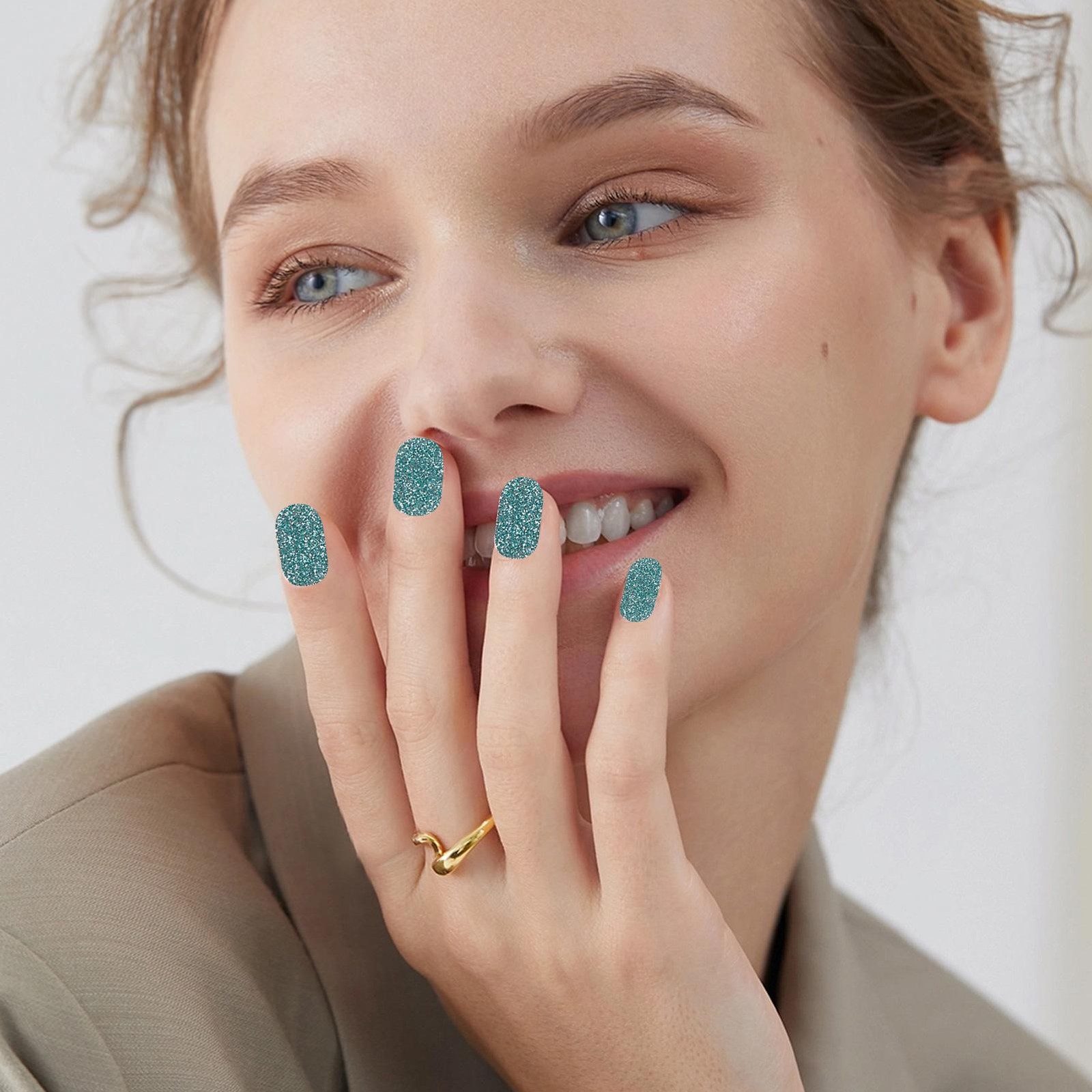 Nail Polish Stickers Peel And Stick Nail Wraps Semi-Cured Gel Nail Strips