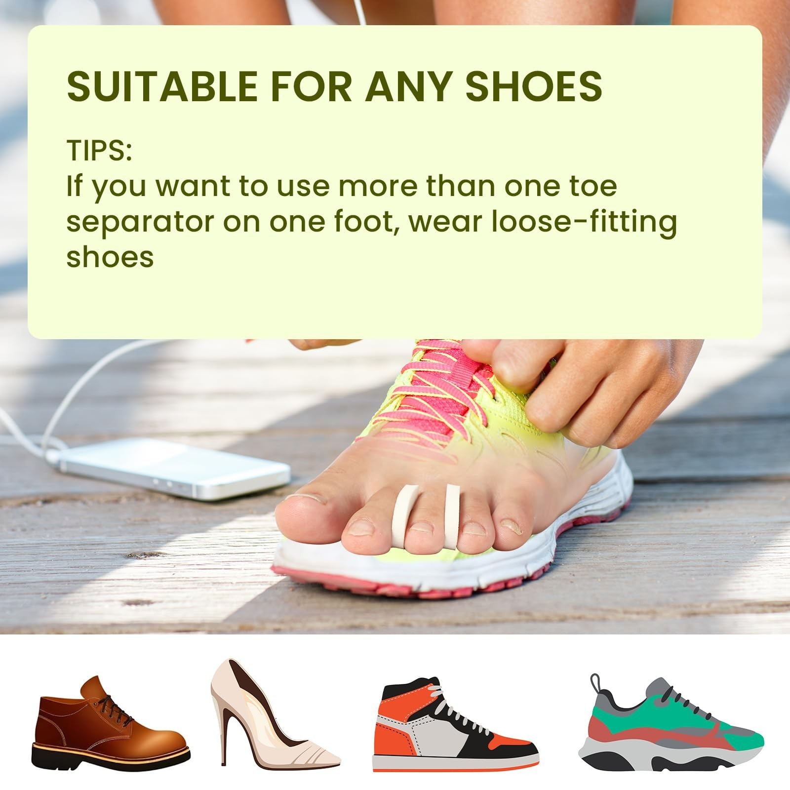 Bukihome 50 Pack Foam Toe Separators – Correct Overlapping Toes and Reduce Fr…