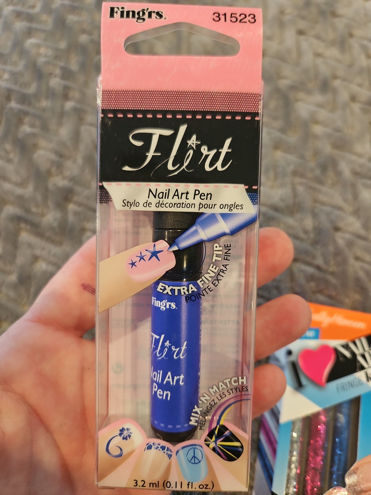 Sally Hansen Nail Art Confetti Kit & Fingers Flirt Nail Art Blue Pen