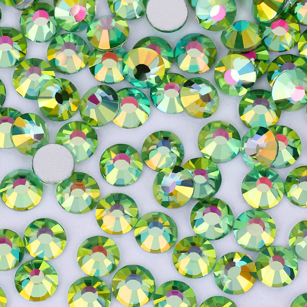 1440 Gold Rim Dazzle Flatback Rhinestones Glass Diamond DIY Crafts Art Deco Gems
