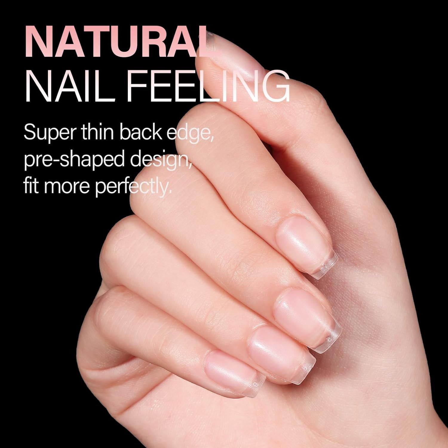 240 PCS Extra Short Coffin Nail Tips Clear Matte Gel Pre-Shaped DIY New