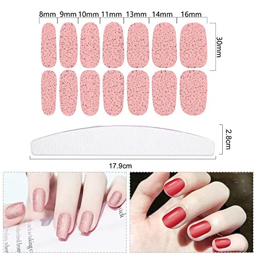 20 Sheets 280 Pcs Mix-Color Nail Style 4 Vibrant Color Glitter Fingernail