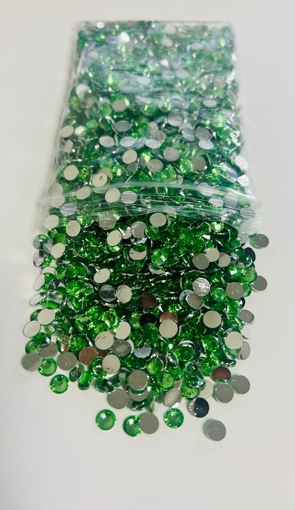 Green Crystal Rhinestones Flat Back Round Jewelry Crafting Gems Multipack