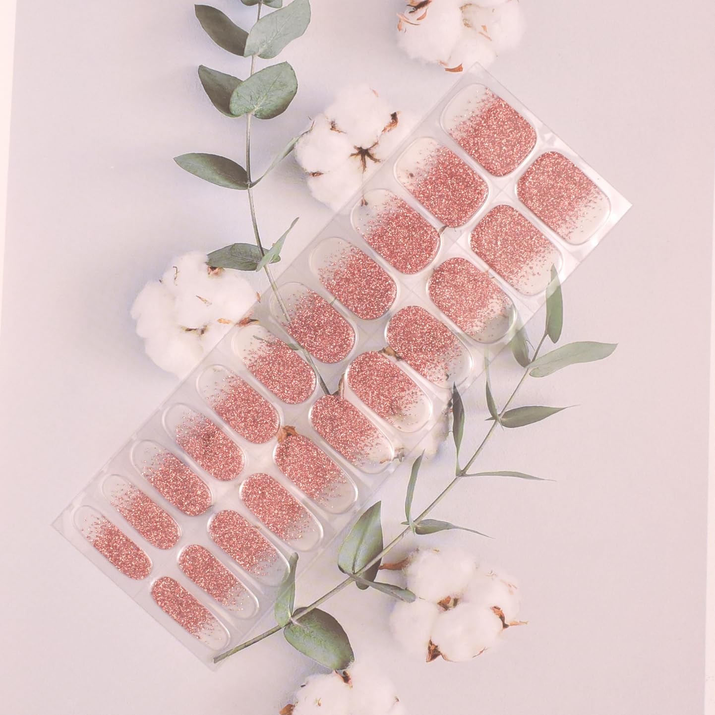 Semi Cured Gel Nail Sticker Glitter Sequins Nail Polish Strips Full Nail Wrap…