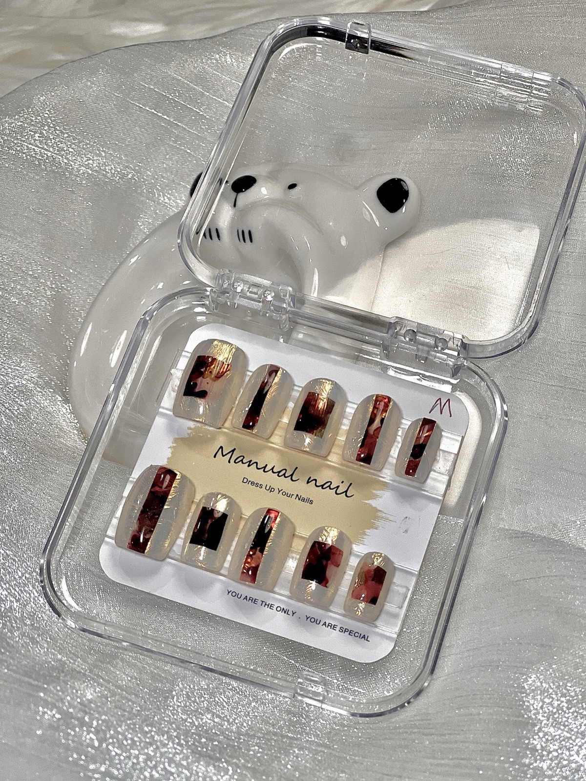 Fall Amber Press On Nails-short Square size M