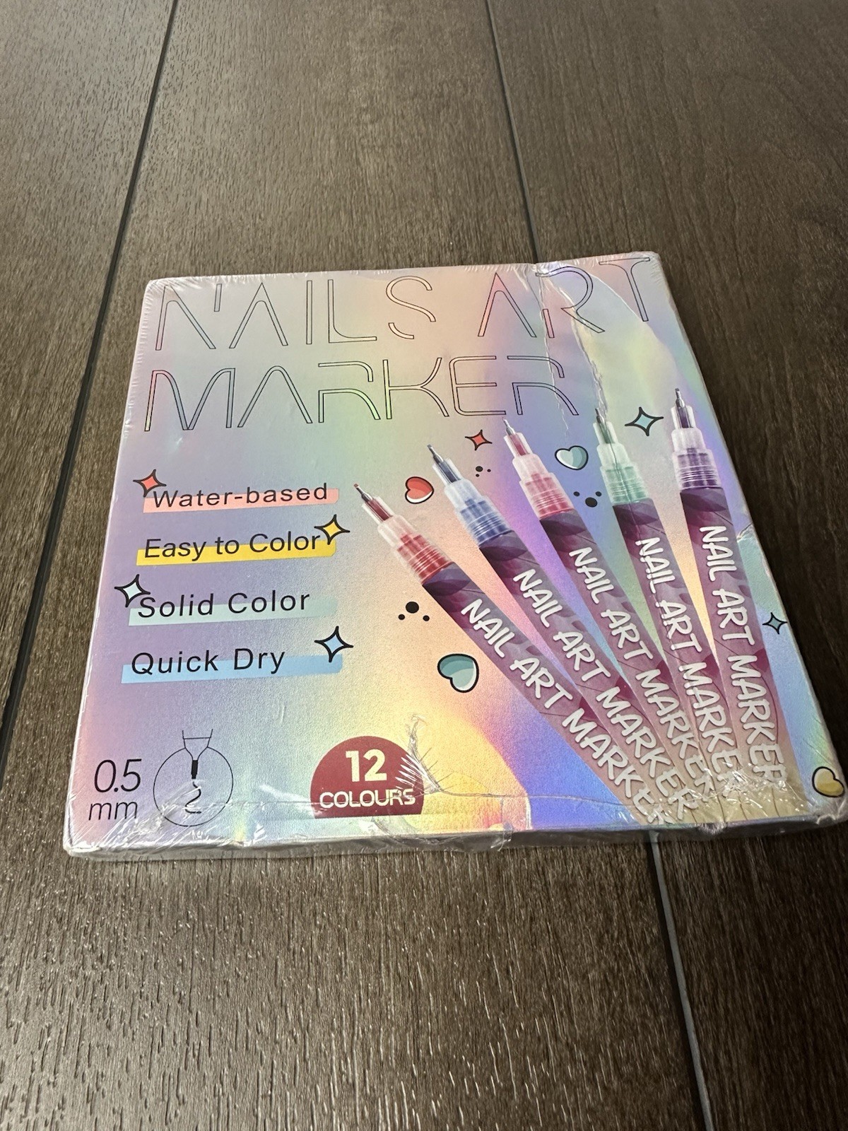 Finger Nail Art Pen Marker Set – 12 Colors Nails Art Marker Draw Paint Style