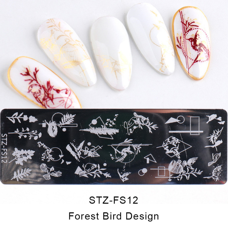 Leopard Bow Lace Snake Flowers Nail Art Stamping Manicure Template Image Plate