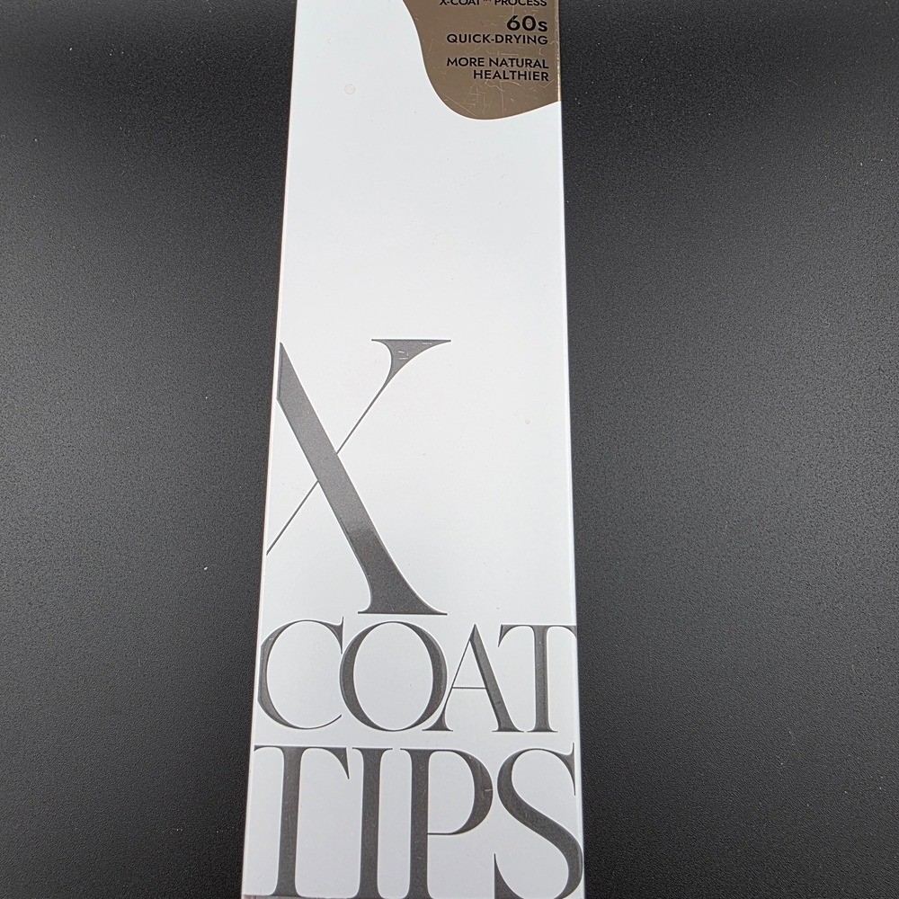 NIB XCoat Tips Pink Press-On Nails Small Almond Shape 160 Pieces In Dark Base